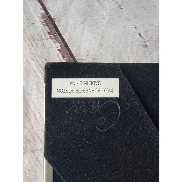 Cat Picture Frame Pewter Carr Black Velour Cutout Edge 3.5” x 5” Photo Vintage - Picture 6 of 9